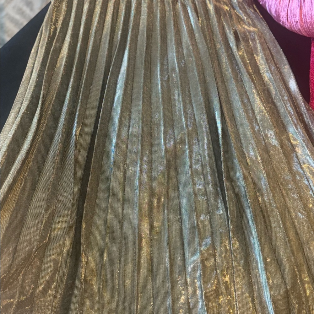 Gold Midi Skirt